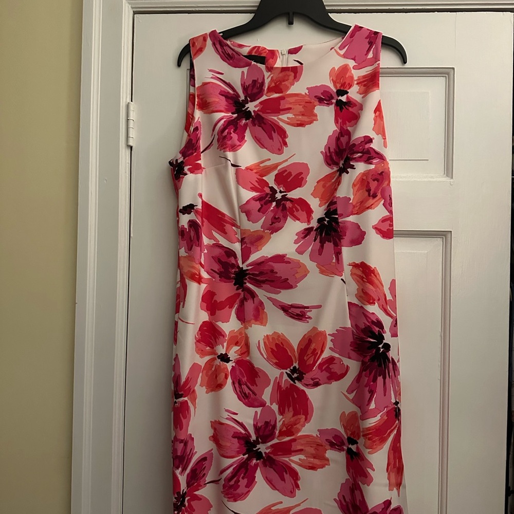 Alyx Pink and Red Floral Midi Dress
